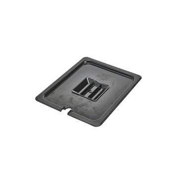 Gastronorm Lid Black Polycarbonate 1/2 Notched