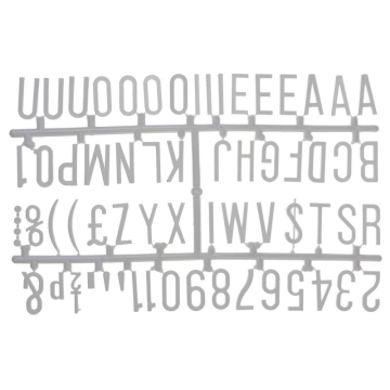 1 1/4&quot; Letter Set - (390 characters)  White