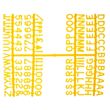1/2&quot; Letter Set - (660 characters) Yellow