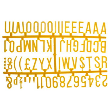 1 1/4&quot; Letter Set - (390 characters) Yellow