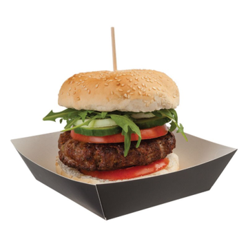 Black Open Burger/Food Tray 148/110 x 139/110 x 42mm (Pack 500)