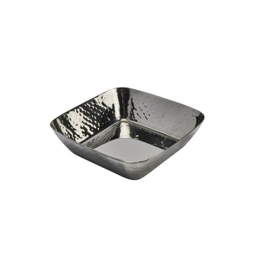 Steel Hammered Square Bowl 5.25&quot; / 13.5cm