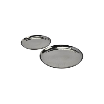 Steel Hammered Round Plate / Platter 7.5&quot; / 19.5cm