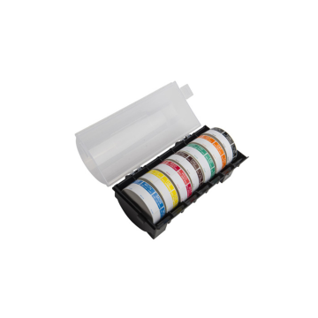 Plastic 7 Day Label Dispenser with 7 Square Day Of The Week Labels