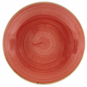 Churchil Stonecast Berry Red Coupe Large Bowl 12&quot;