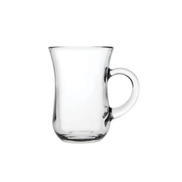 Keyif XL Turkish Tea Glass with handle 175ml (Pack 3)