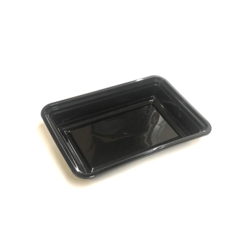 Black Rectangular Microwaveable Plastic Container Base 24oz (Pack 300)