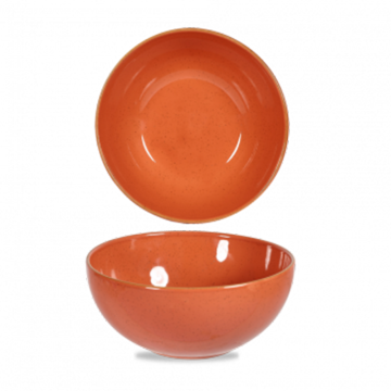 Churchil Stonecast Orange Noodle Bowl (Pack 6)