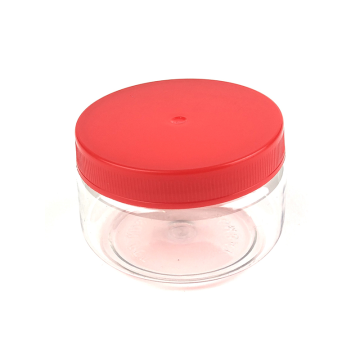 Sunpet Clear Plastic Jar Red Top 100ml (Pack of 6)