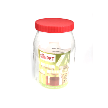 Sunpet Clear Plastic Jar Red Top 3000ml