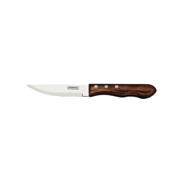 Tramontina Jumbo Polywood Handled Steak Knife 25cm, Pointed Tip, Serrated Edge, Brown
