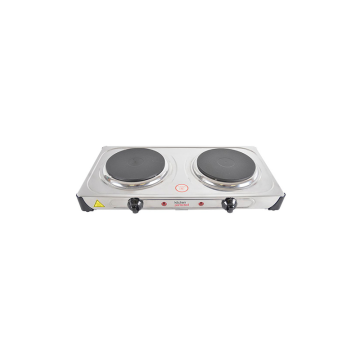 KitchenPerfected 2000w Double Hotplate - Stainless Steel