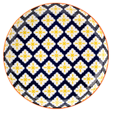 Cadiz Blue &amp; Orange Plate 8&quot;