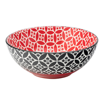 Cadiz Red &amp; Black Bowl 6.3&quot;