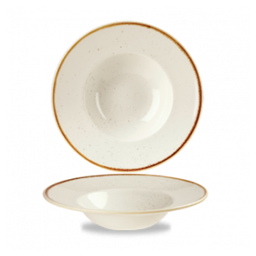 Churchill Stonecast Barley White Profile Wide Rim Bowl Med 9.4&quot;