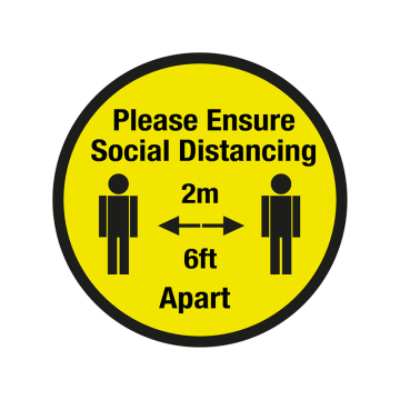 400mm Diameter Please ensure of social distancing floor graphic (SD029)