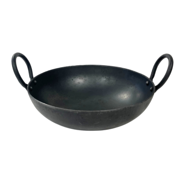 Round Black Iron Karahi 23.5cm
