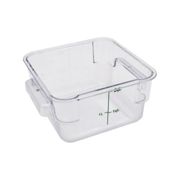 Polycarbonate Clear Square Food Ingredient Storage Container 1.9 Litre
