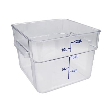Polycarbonate Clear Square Food Ingredient Storage Container 11.4 Litre