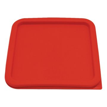 Square Food Ingredient Storage Container Lid Red