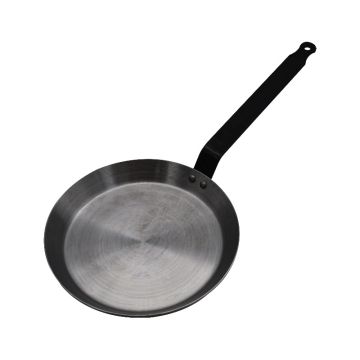 Heavy Duty Black Iron Frying Pan Tapered 23.5cm