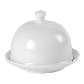 Porcelite Creations Round Covered Butter Dish 9x6.5cm