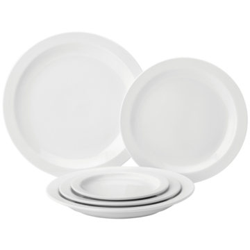 Pure White Wide Rim Plate 8&quot; (20.25cm)
