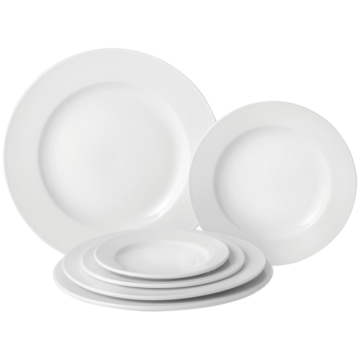 Pure White Wide Rim Plate 6.75&quot; (17cm)
