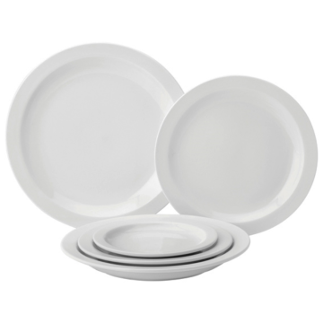 Pure White Narrow Rim Plate 9&quot; (23cm)