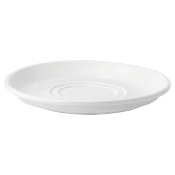 Pure White Double Well Saucer 7&quot; (17.5cm)
