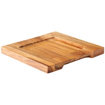 Cast Iron Square Wood Board 7.5&quot; (19cm)