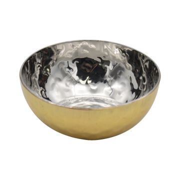 Round Brass Plated Hammered Ramekin 6cm