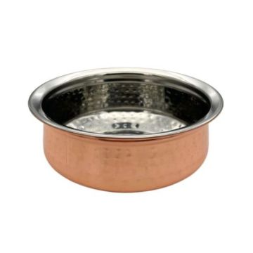 Copper Plated Hammered Handi 15.5cm