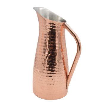 Copper Plated Hammered Single Wall Jug 1.5 Litre