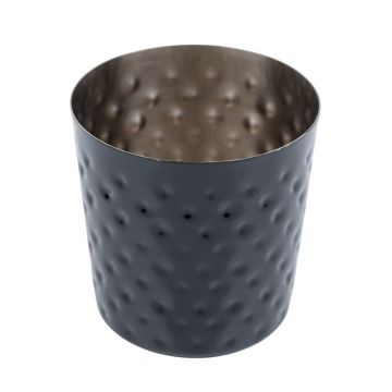 Black Hammered Steel Serving Cup 8.5 x 8.5cm