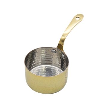 Brass Plated Hammered Pan Long Brass Handle 8.5cm