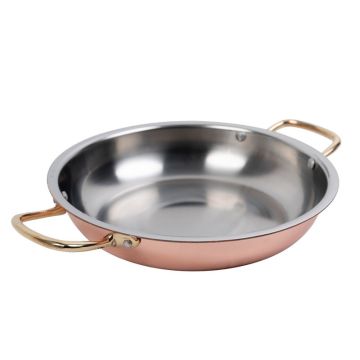 Copper Plated Round Serving Dish 19.5cm