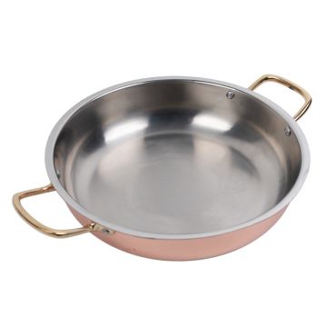 Copper Plated Round Serving Dish 22cm