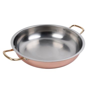 Copper Plated Round Serving Dish 24.5cm