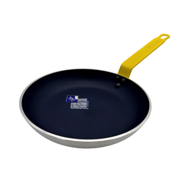 Cooksmill Aluminium Teflon Non Stick Induction Frying Pan Yellow Handle 24cm
