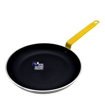 Cooksmill Aluminium Teflon Non Stick Induction Frying Pan Yellow Handle 28cm