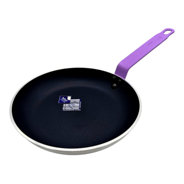Cooksmill Aluminium Teflon Non Stick Induction Frying Pan Purple Handle 24cm