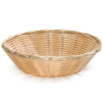 Tablecraft Handwoven Natural Round Basket 21 x 6cm
