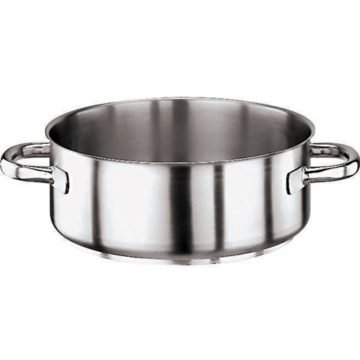 Paderno Series 1000 Stainless Steel Shallow Casserole Pot 24cm