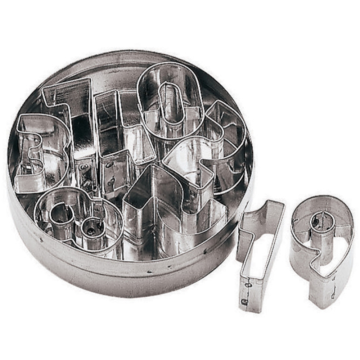 Pastry Cutters Stainless Steel 10 x 2cm Set of 10 Numbers