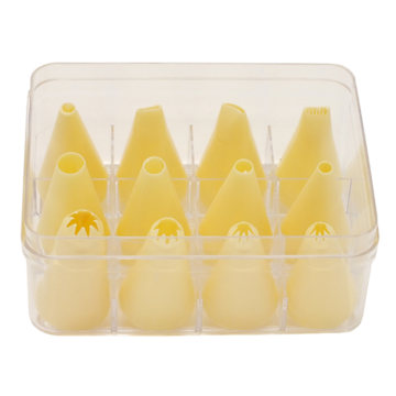 Assorted Polypropylene set of 12 Decorating Piping Nozzles 2mm to 10mm
