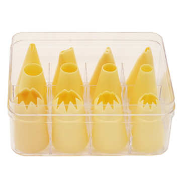 Assorted Polypropylene set of 12 Decorating Piping Nozzles 2cm to 10cm