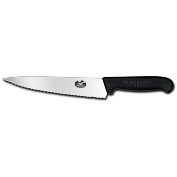 Victorinox Fibrox Handle Chefs Knife with Serrated Edge 22cm