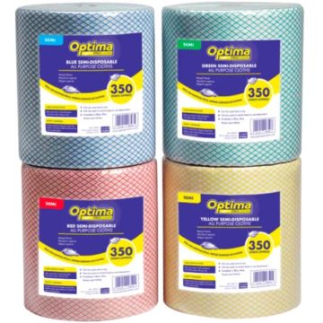 Optima Semi Lightweight All Purpose Cloth Rolls 350 Sheets Green 40 x 22cm