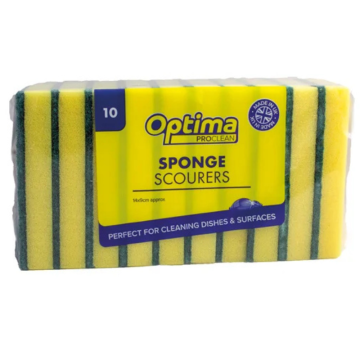 Large Catering Sponge Scourer 15x9cm (Pack 10)